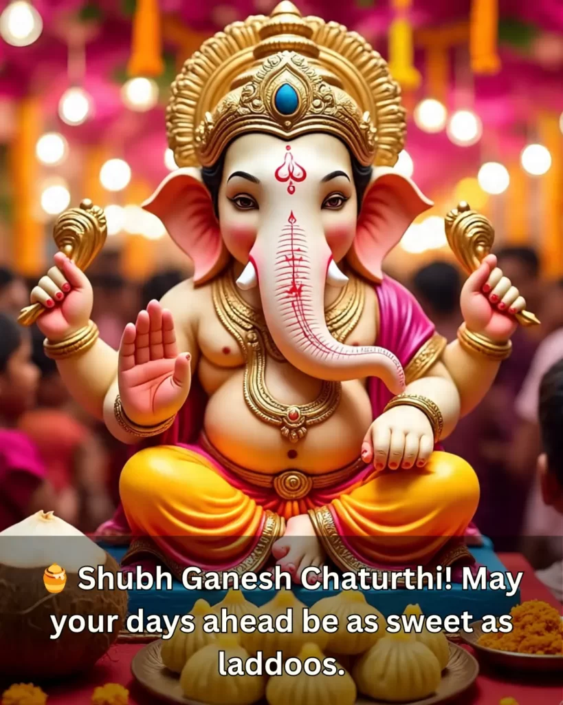 Cream and Gold Traditional Ganesh Chaturthi Greeting Instagram Post 2