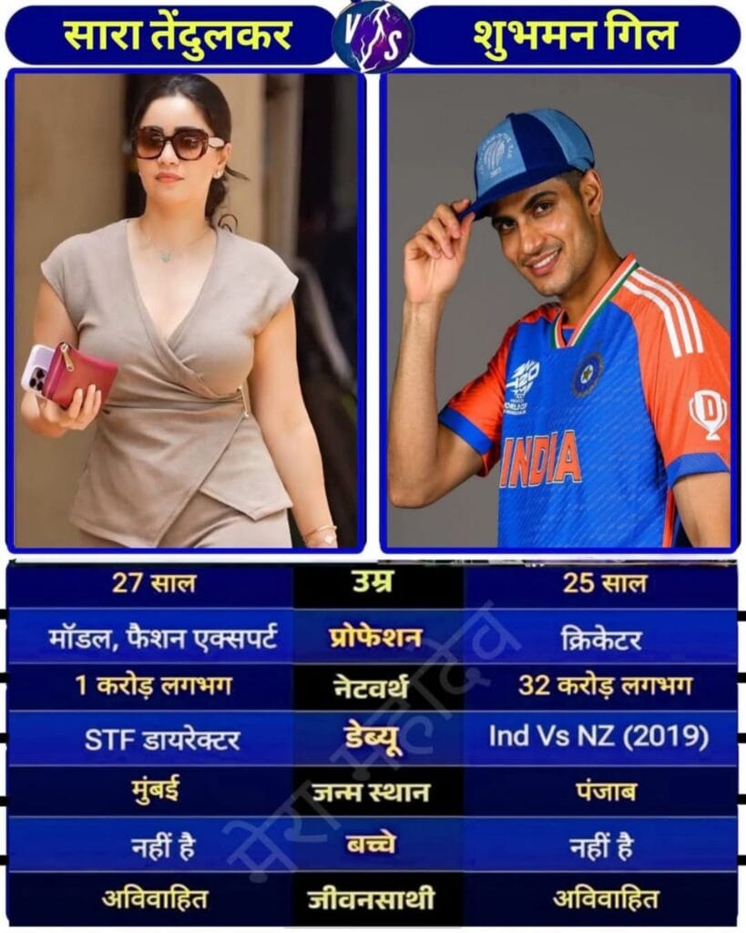 Sara Tendulkar vs Shubman Gill