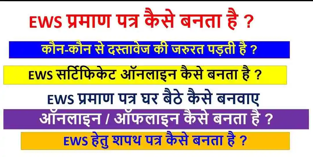 EWS Certificate 2026 Key Eligibility Criteria, Apply Online, Documents & Full Process